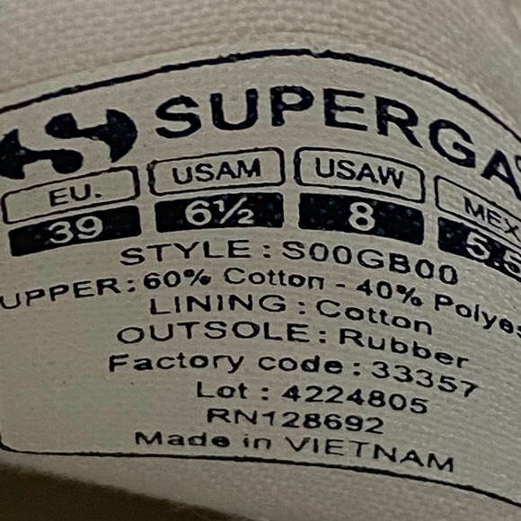 Superga Women's 2790 Grey White Snakeskin Platform Sneakers Size 8 - Picture 7 of 7